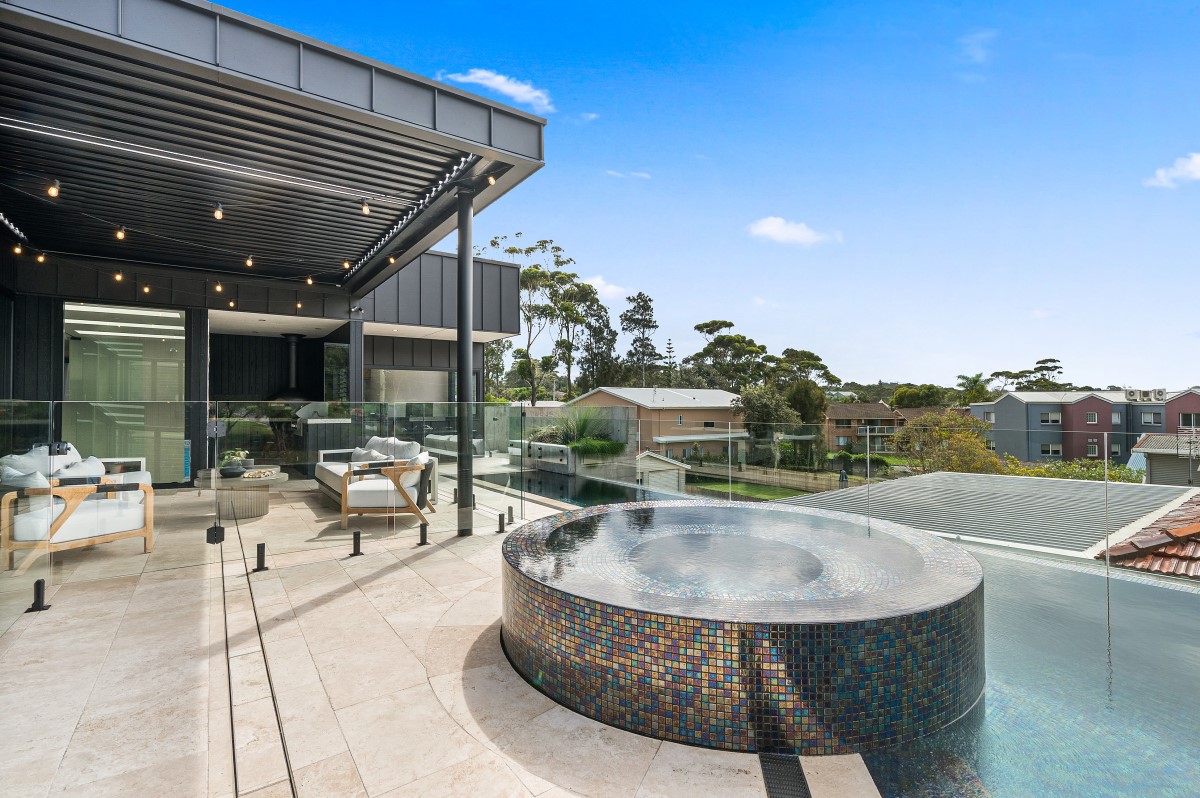 Spa detail and view from Pool deck